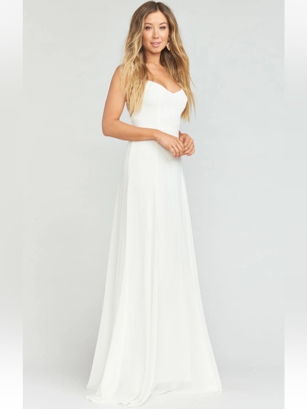 Show Me Your Mumu Godshaw Goddess Gown in Wedding Cake Chiffon Size XL